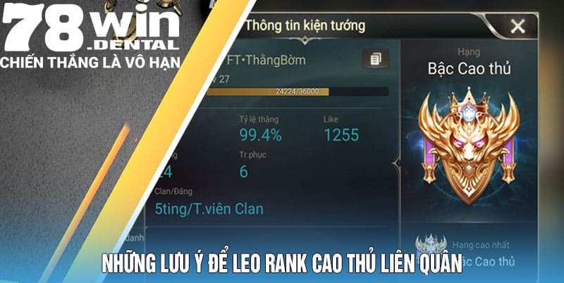 Leo Rank Cao Thủ Liên Quân Hiệu Quả Nhất Thời Điểm 6 Những lưu ý để leo rank cao thủ liên quân